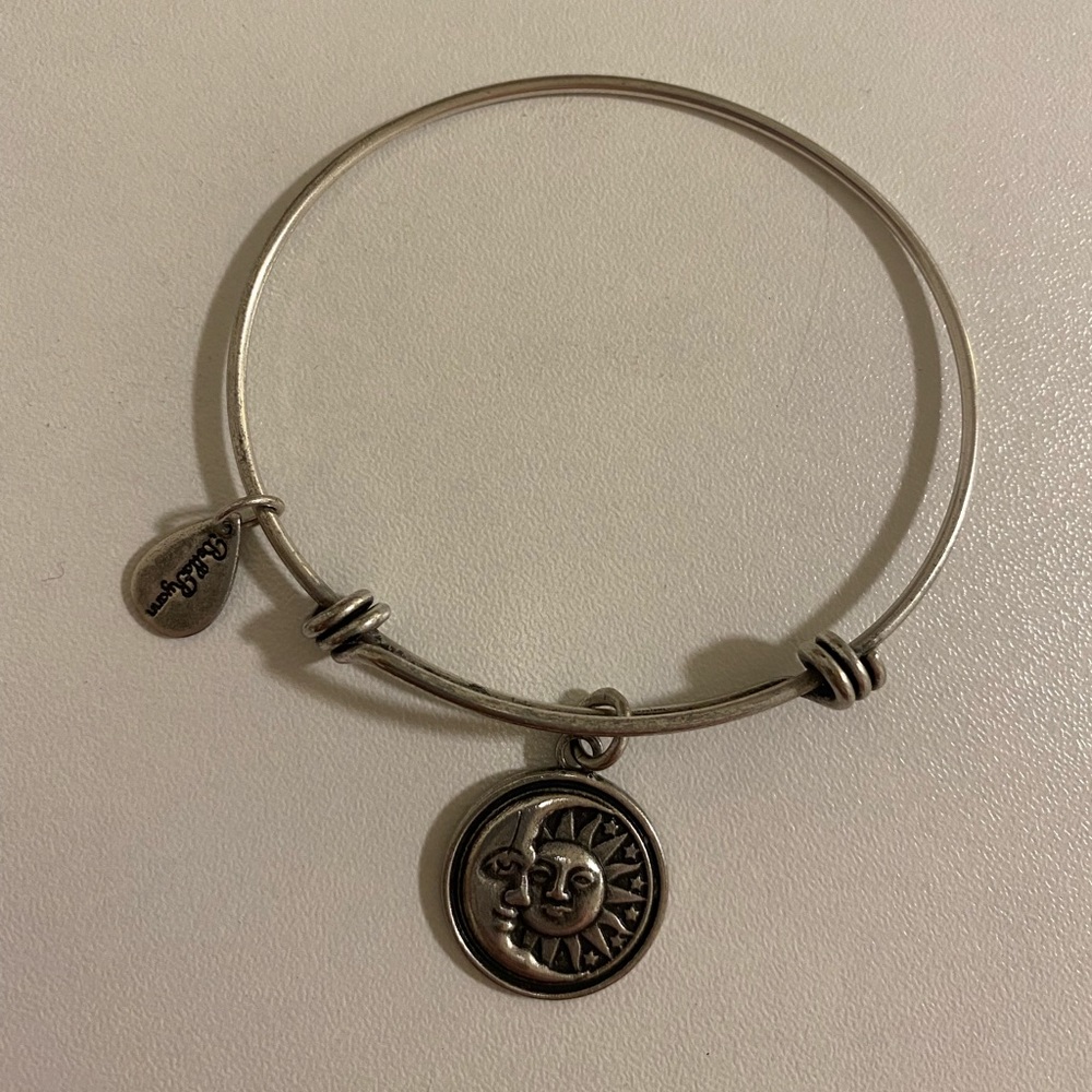 Bella Ryan Sun and Moon Vintage Silver Bangle Charm Bracelet